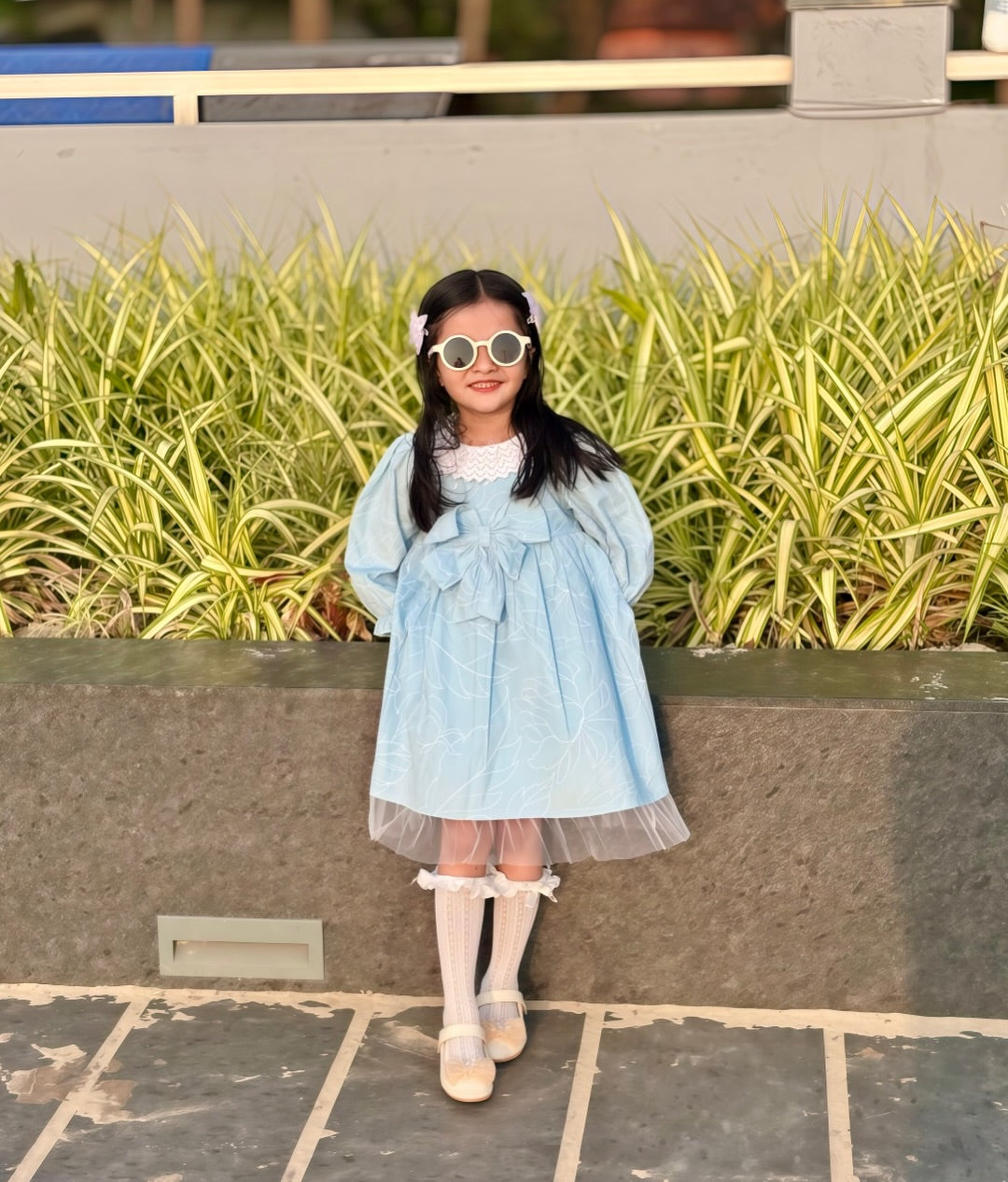 Aadhya Sky Blue Korean Style