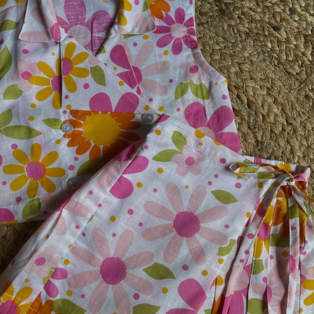 Zivara Floral Garden Skirt Set