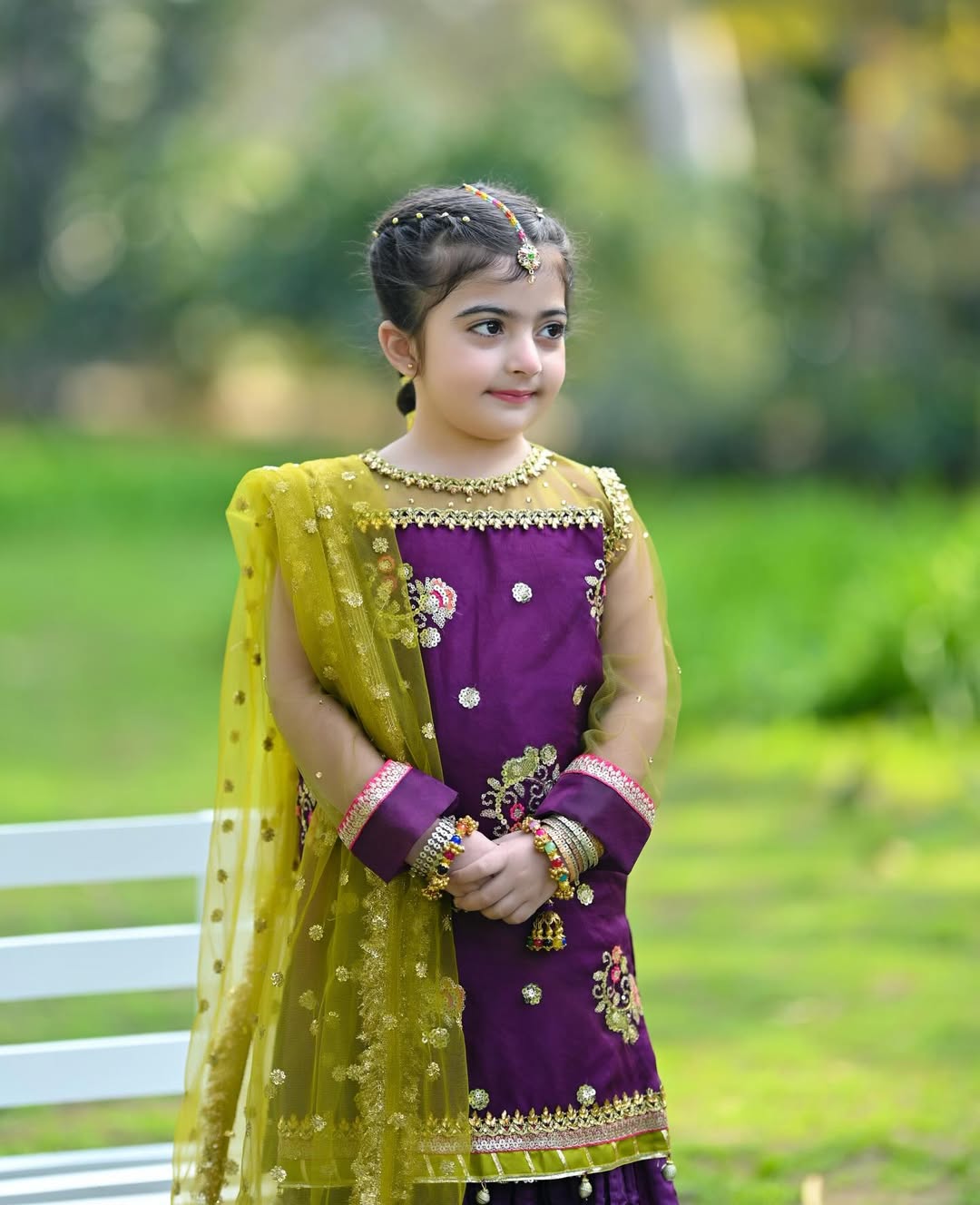 Meher Royal Purple Sharara Set
