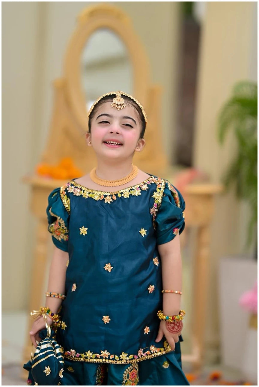Ira Royal Peacock Dhoti Set