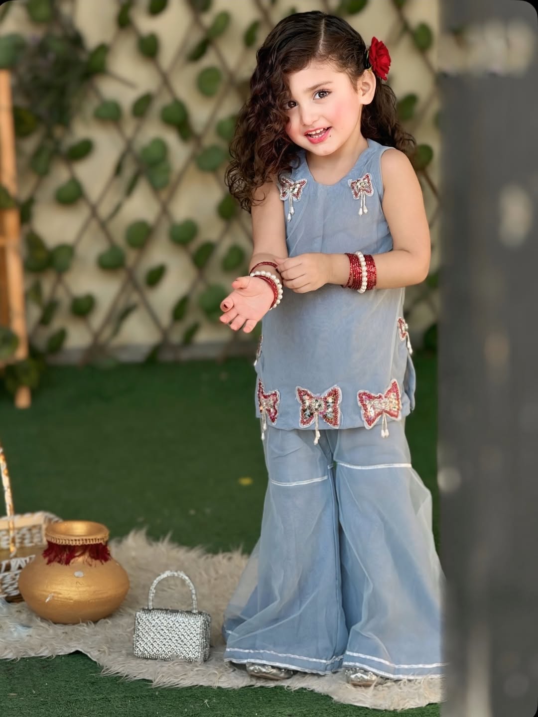 Maherina Aura Festive Stylish Kurti Palazzo Set