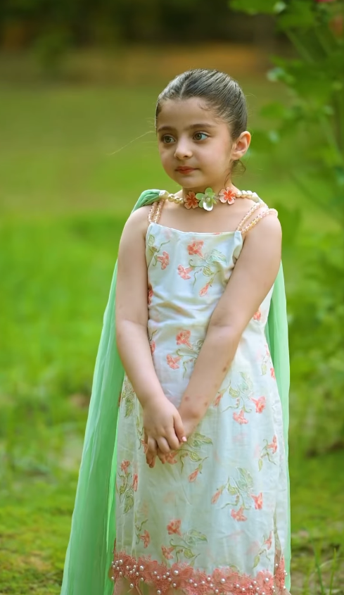 Mint Blossom Ethnic Cute Girls Sharara