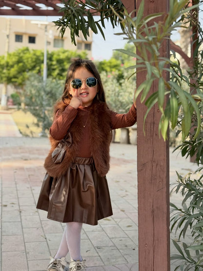 Trendy Mini Luxe Top & Skirt Set