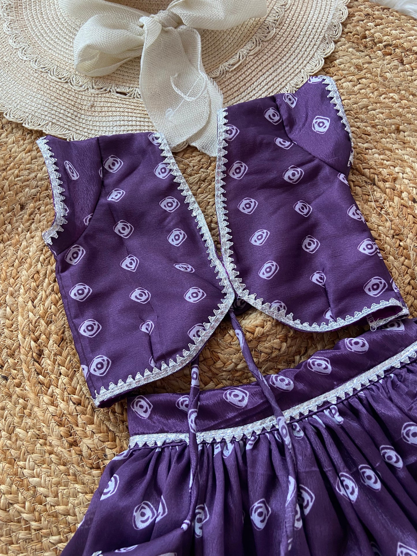 Purple Polka Dot Lehenga set
