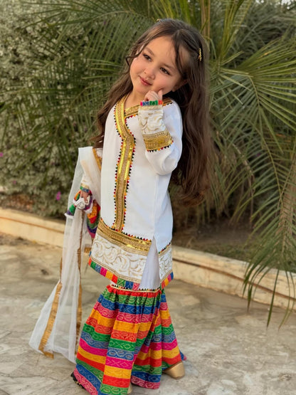 Meherzain Joyful Rainbow Sharara Set