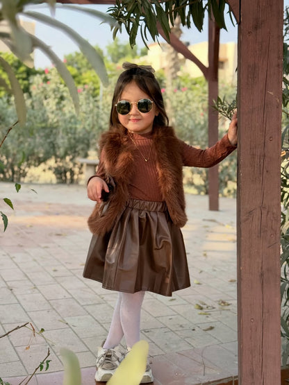Trendy Mini Luxe Top & Skirt Set