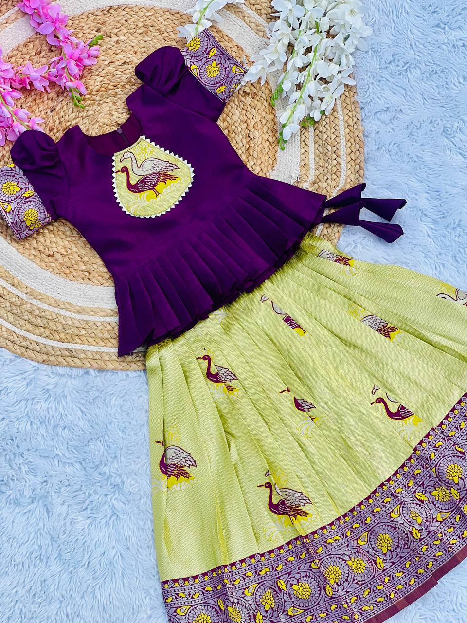 Fiesta Weaving Work Art Silk Lahenga Choli