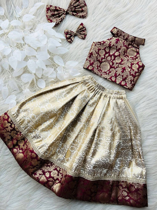 Diya Printed Ready to Wear Cotton Lehenga & Choli