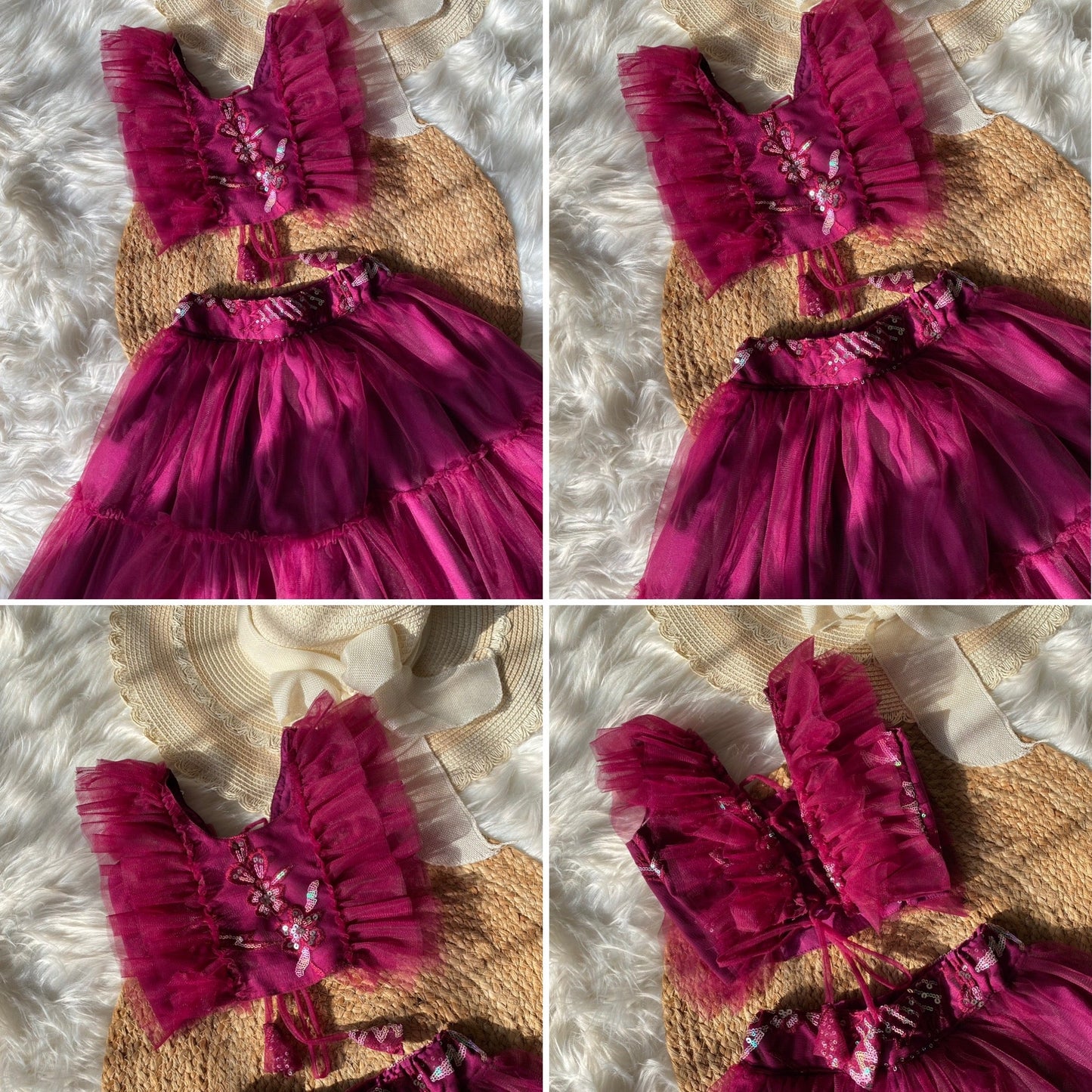 Designer Net Frill Lehenga