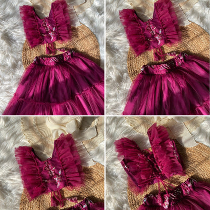 Designer Net Frill Lehenga