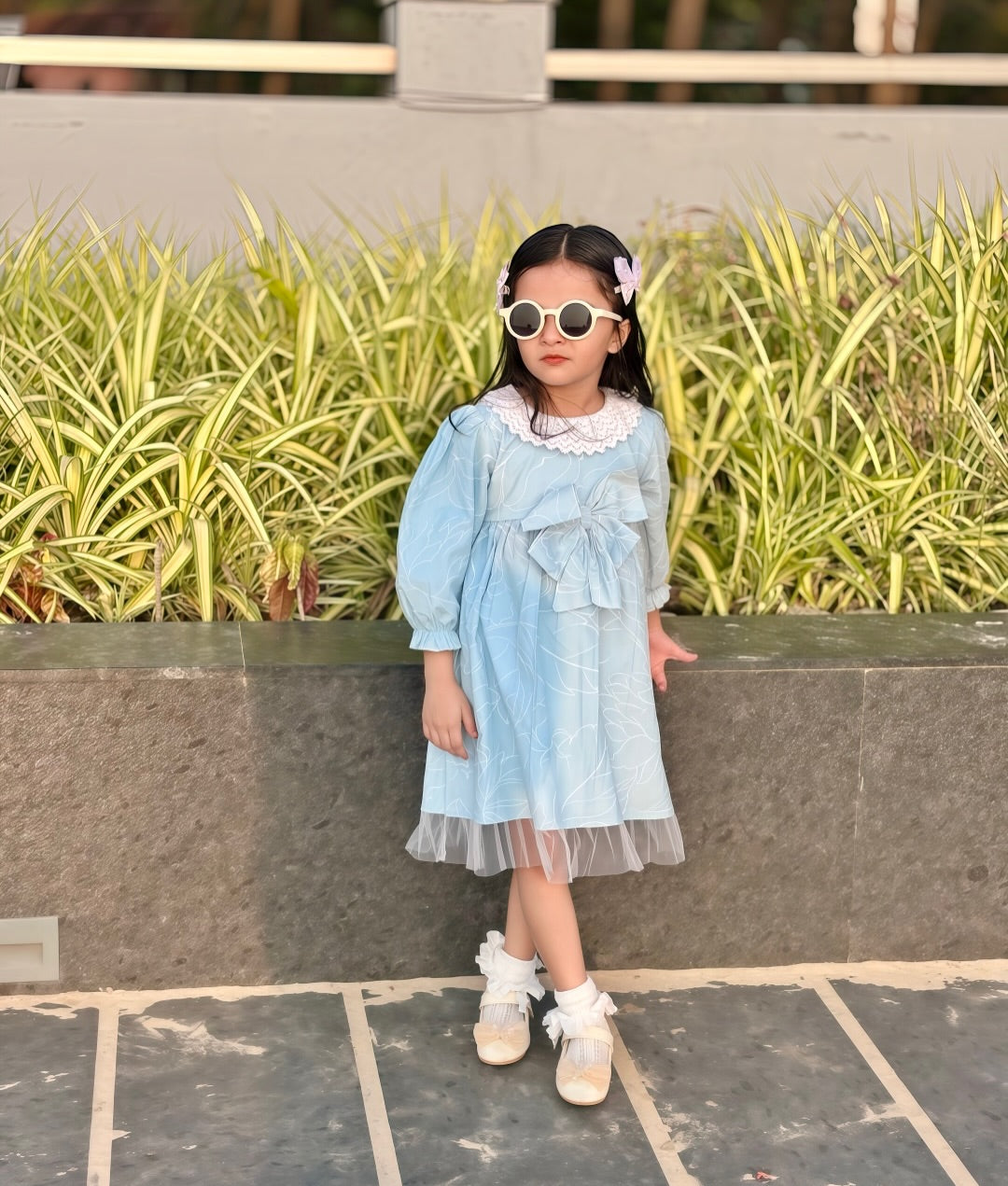 Aadhya Sky Blue Korean Style