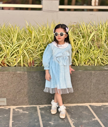 Aadhya Sky Blue Korean Style
