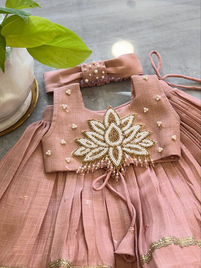 Blush Blossom Designer Lehenga Choli
