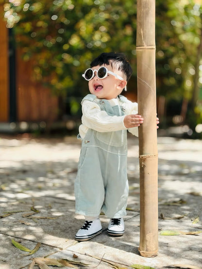 Avni Grey Dungaree Set