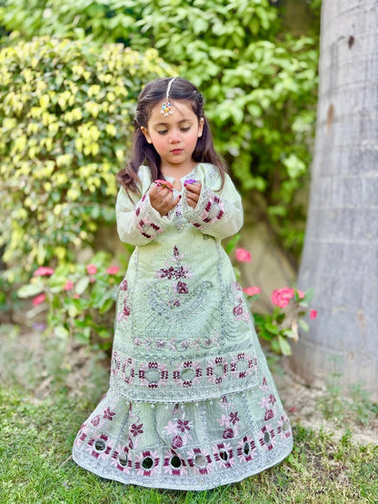 Blossom Fusion Indo Western Lehenga Set