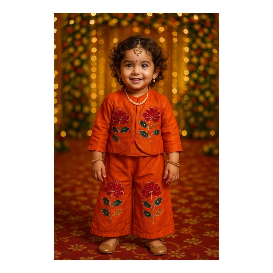 Kesariya Spark Handcrafted Co-Ord Set