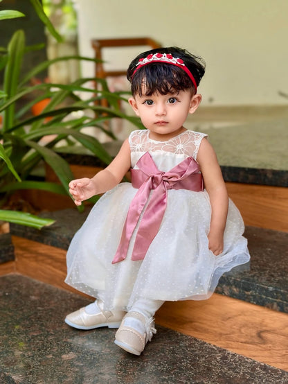 Myra White Party Gown