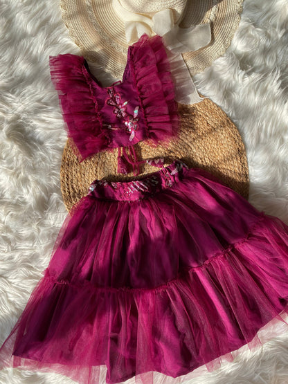 Designer Net Frill Lehenga