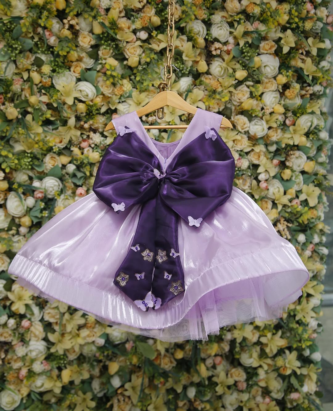 Lavender Jewel Embroidered Party Gown