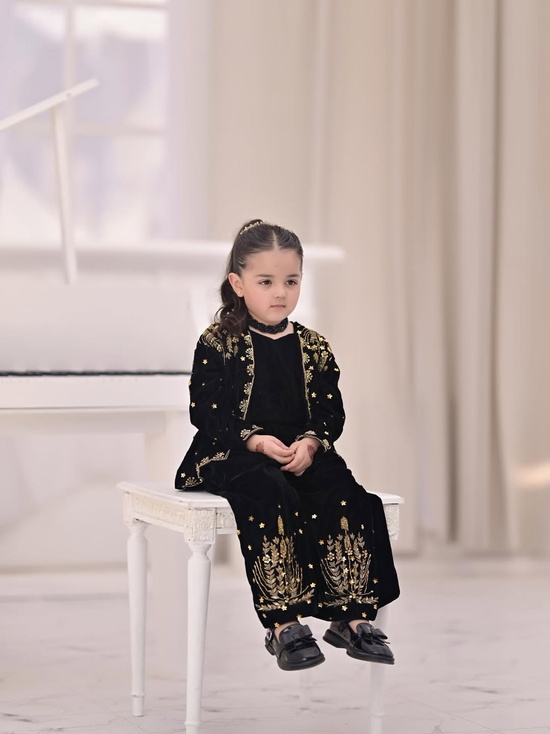Noir Pearl Festive Queens Plazzo Set