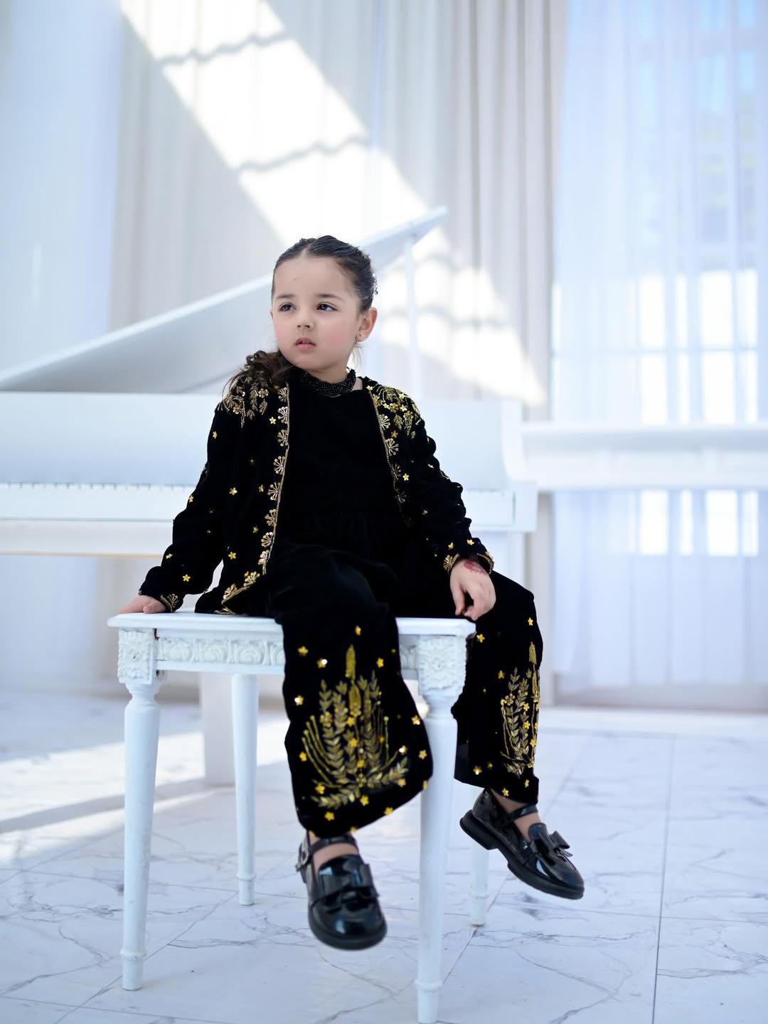Noir Pearl Festive Queens Plazzo Set