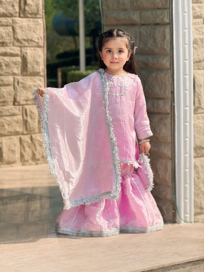 Pink Mirage Ethnic Couture Sharara Set