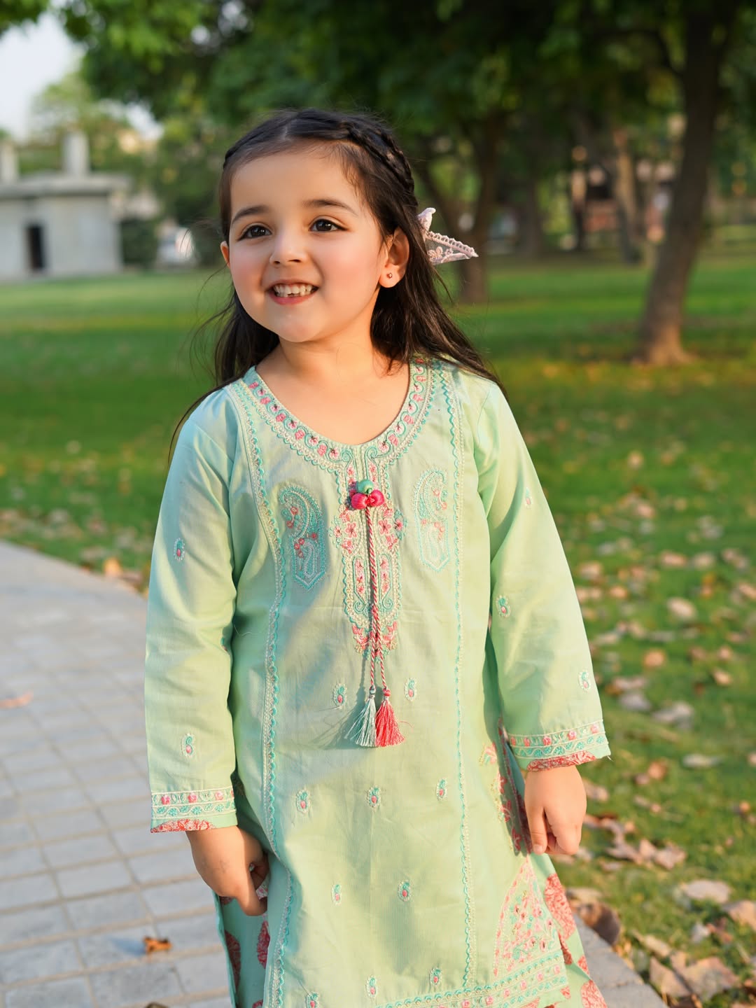 Mint Grace Traditional Kurti Patiyala Set