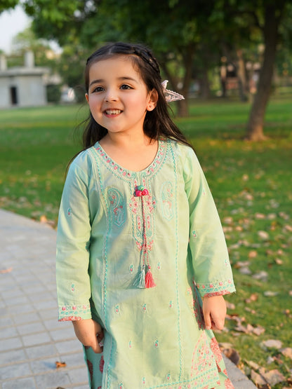 Mint Grace Traditional Kurti Patiyala Set