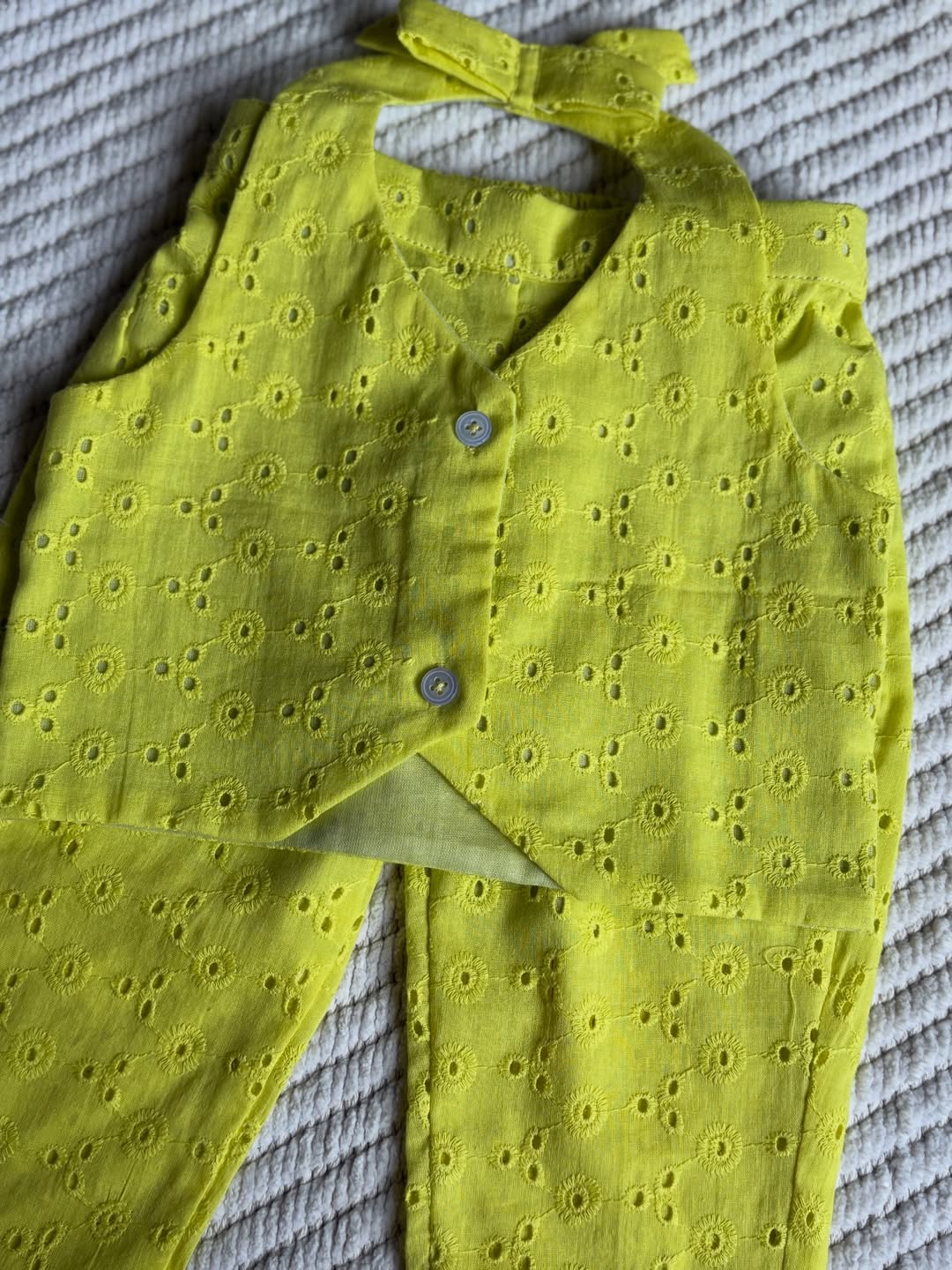 Lime Zest Schiffli Summer Co-Ord Set