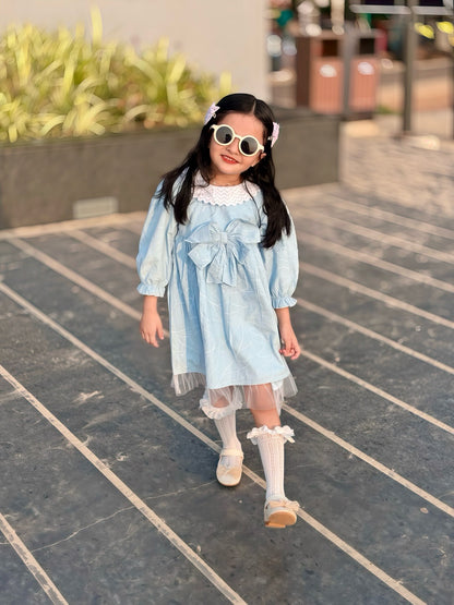 Aadhya Sky Blue Korean Style