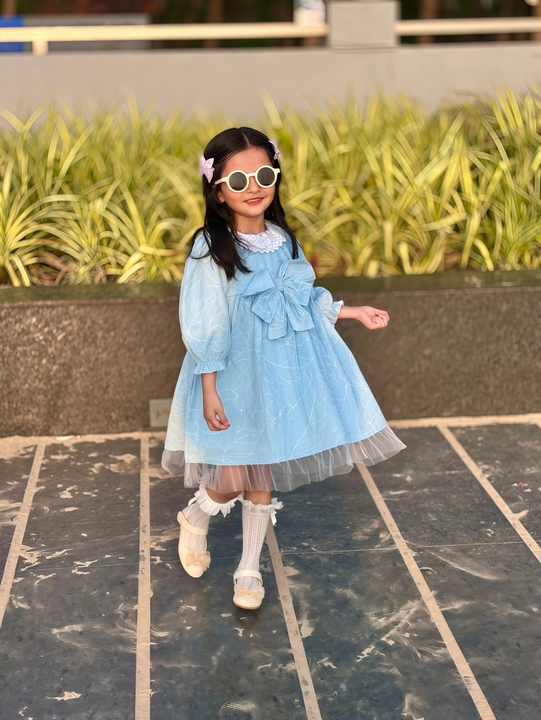 Aadhya Sky Blue Korean Style