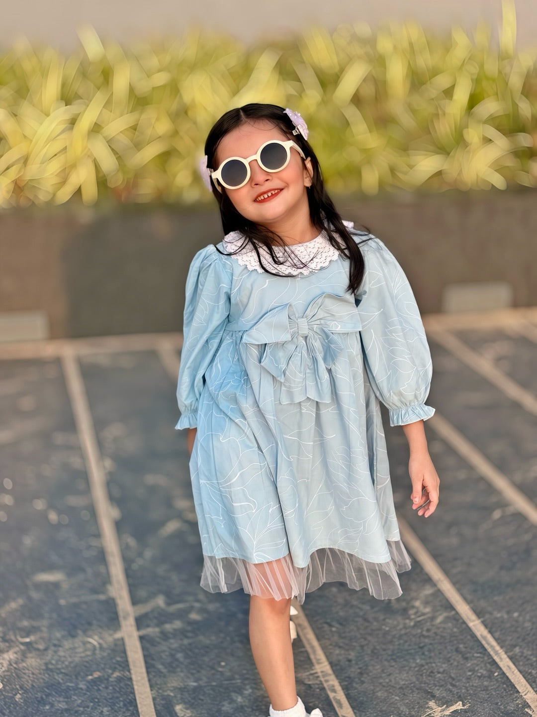 Aadhya Sky Blue Korean Style