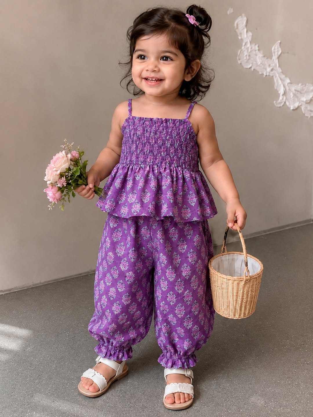 Lavender Pop Smocked Co-Ord Set