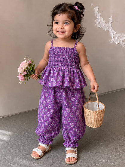 Lavender Pop Smocked Co-Ord Set