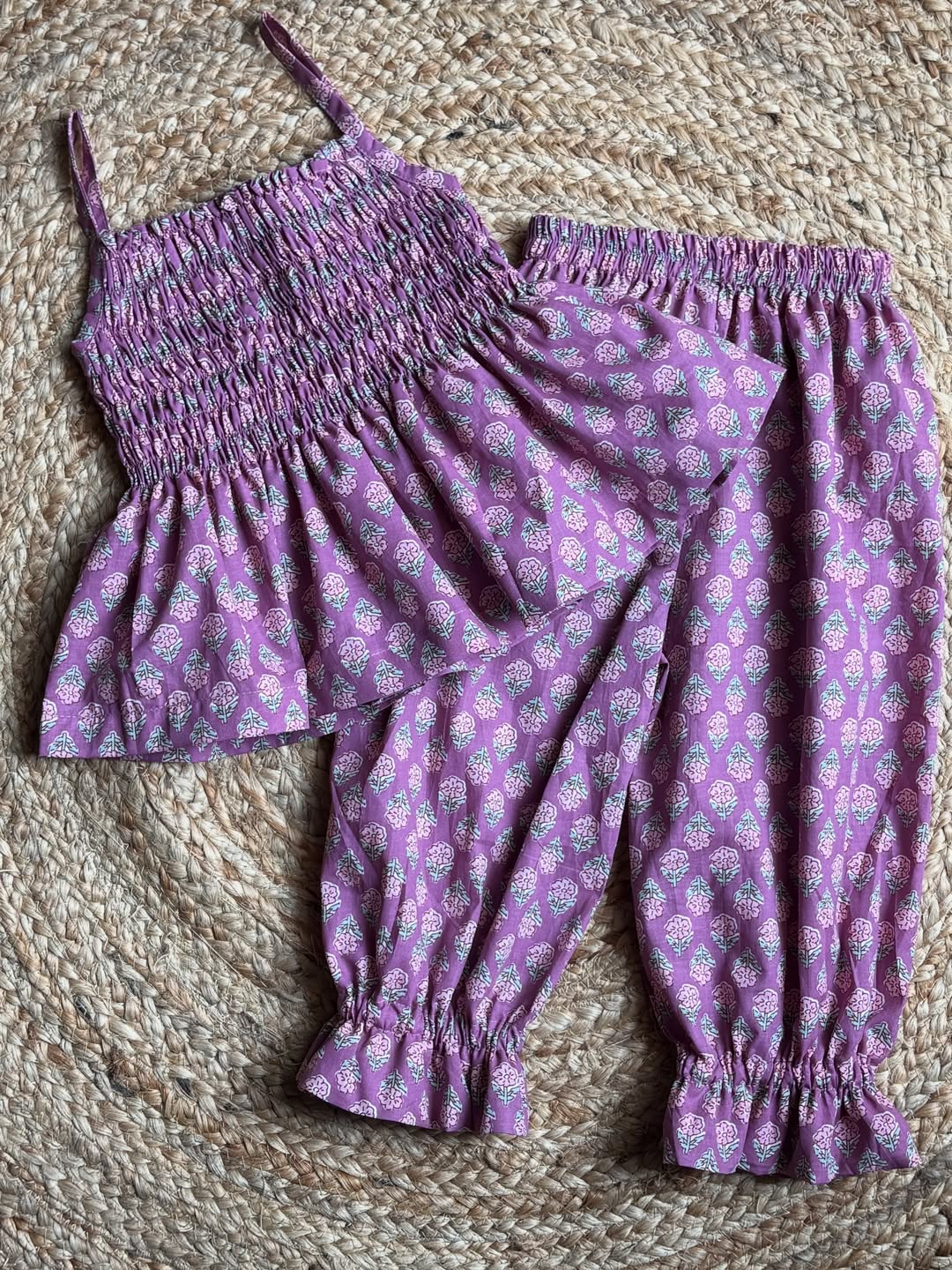 Lavender Pop Smocked Co-Ord Set