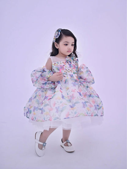 Petal Puff Organza Party Dress