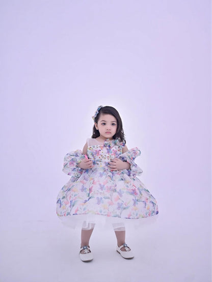 Petal Puff Organza Party Dress