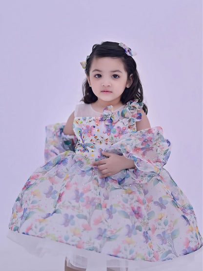 Petal Puff Organza Party Dress