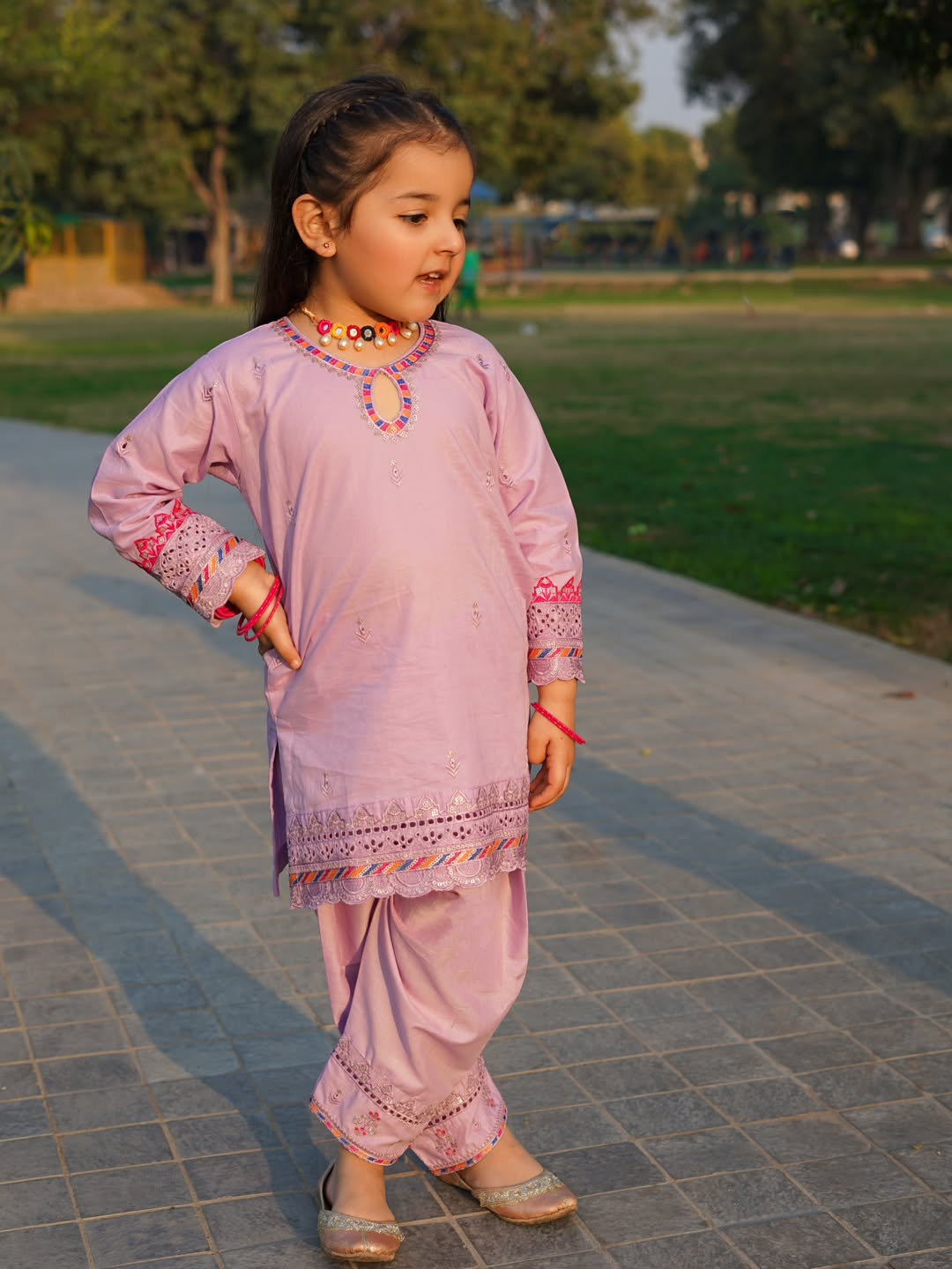 Nyra Lavender Charm Sharara Set