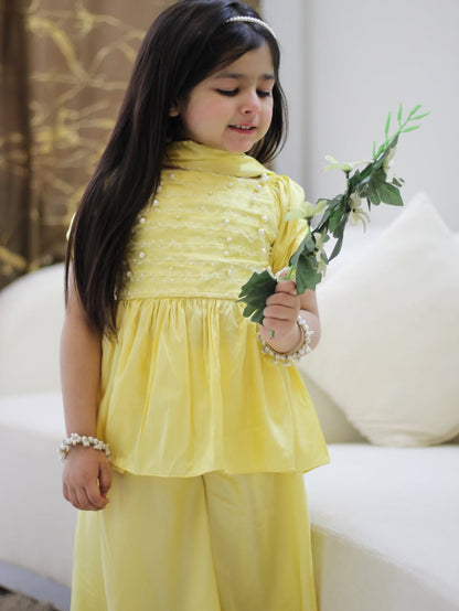 Alaya Sunshine Pearl Sharara Set