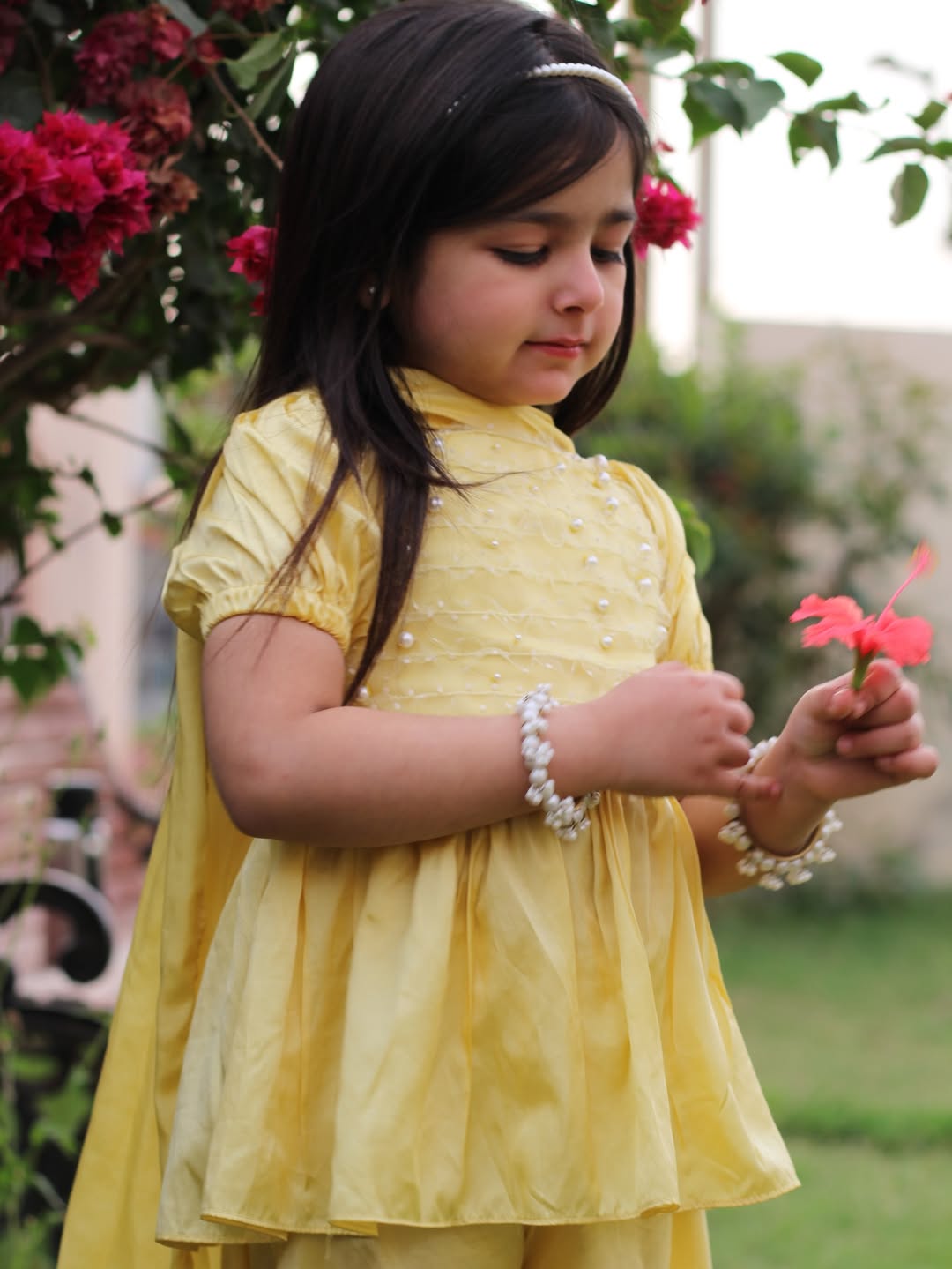 Alaya Sunshine Pearl Sharara Set