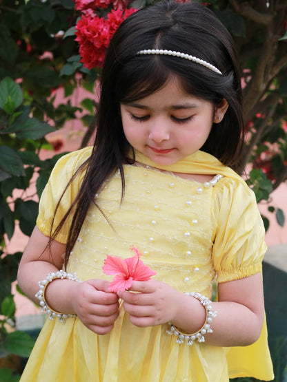 Alaya Sunshine Pearl Sharara Set