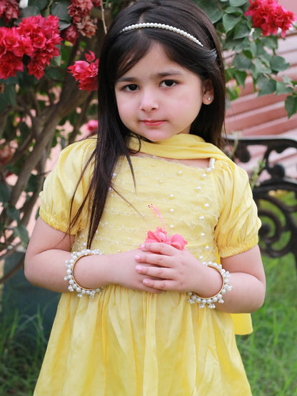 Alaya Sunshine Pearl Sharara Set