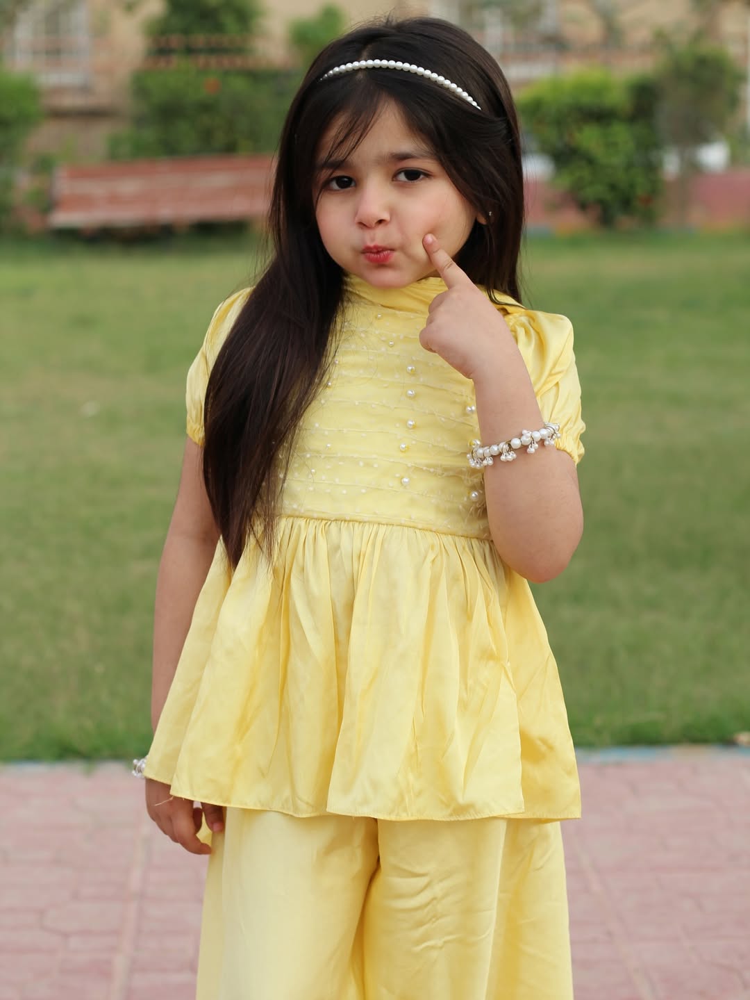 Alaya Sunshine Pearl Sharara Set