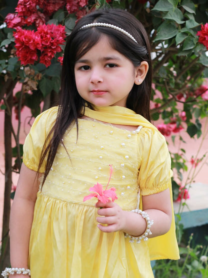 Alaya Sunshine Pearl Sharara Set