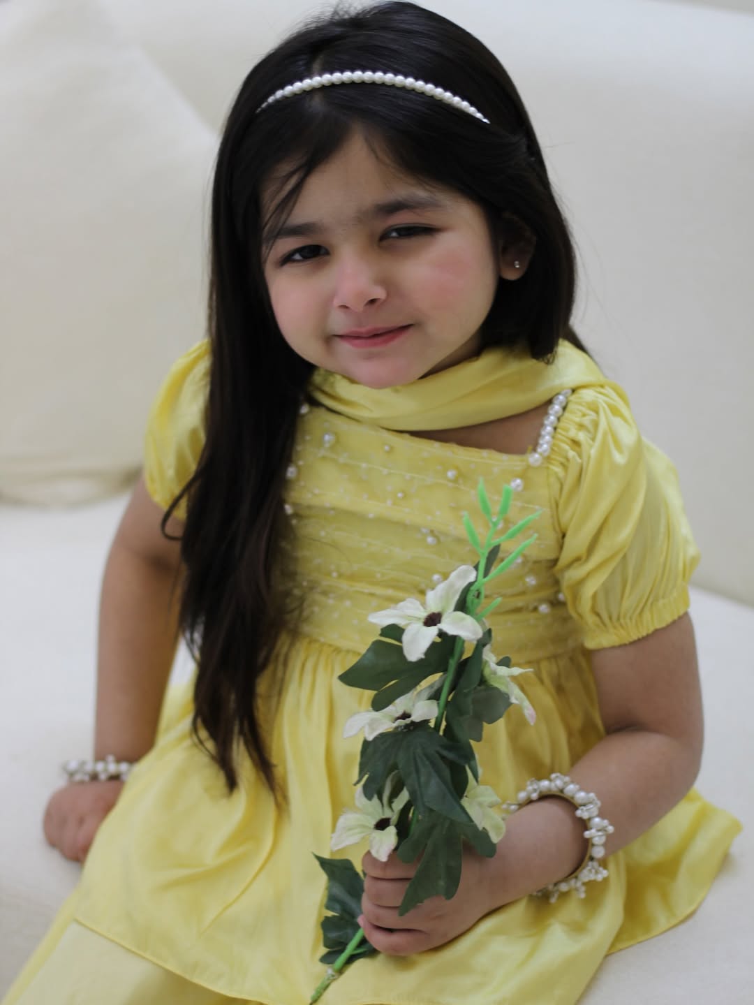 Alaya Sunshine Pearl Sharara Set