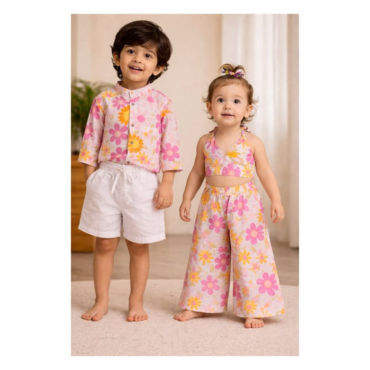 Aarya Floral Twinning Combo Set