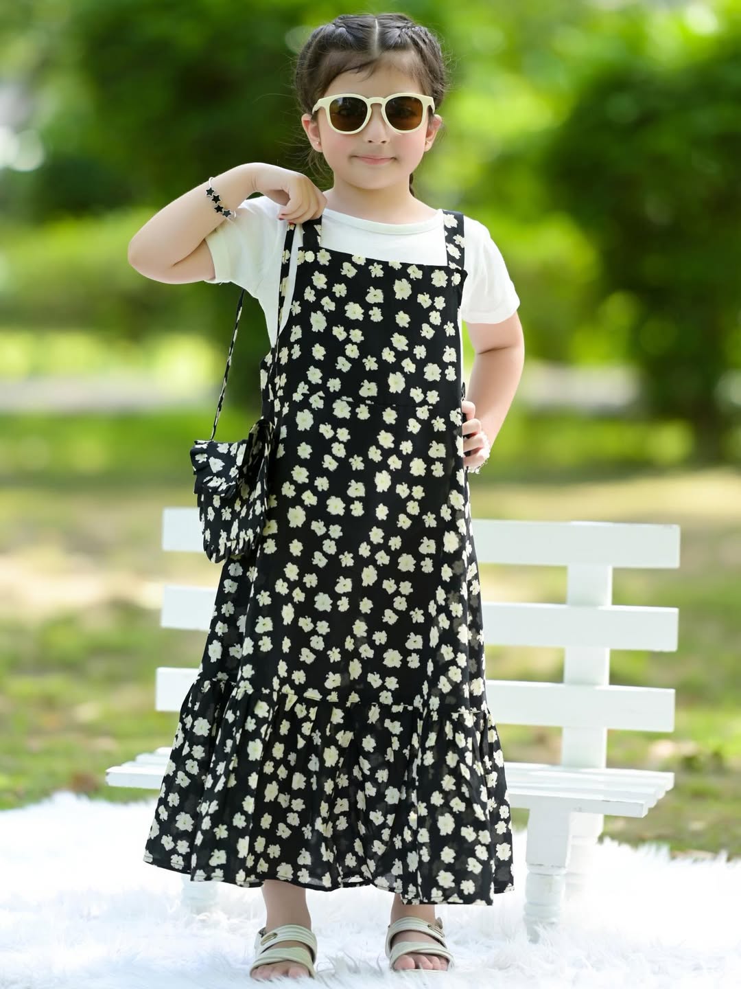 Moonlit Petal Girls Dress