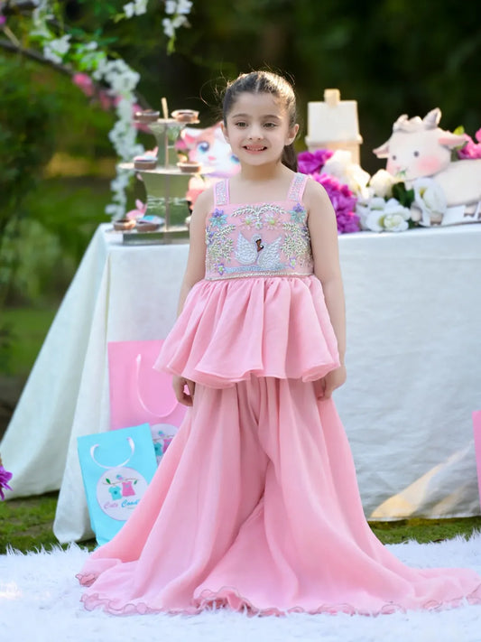 Pari Pink Embroidered Party Set