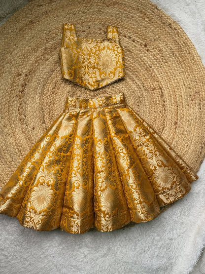 Aarya Golden Bloom Lehenga Choli Set